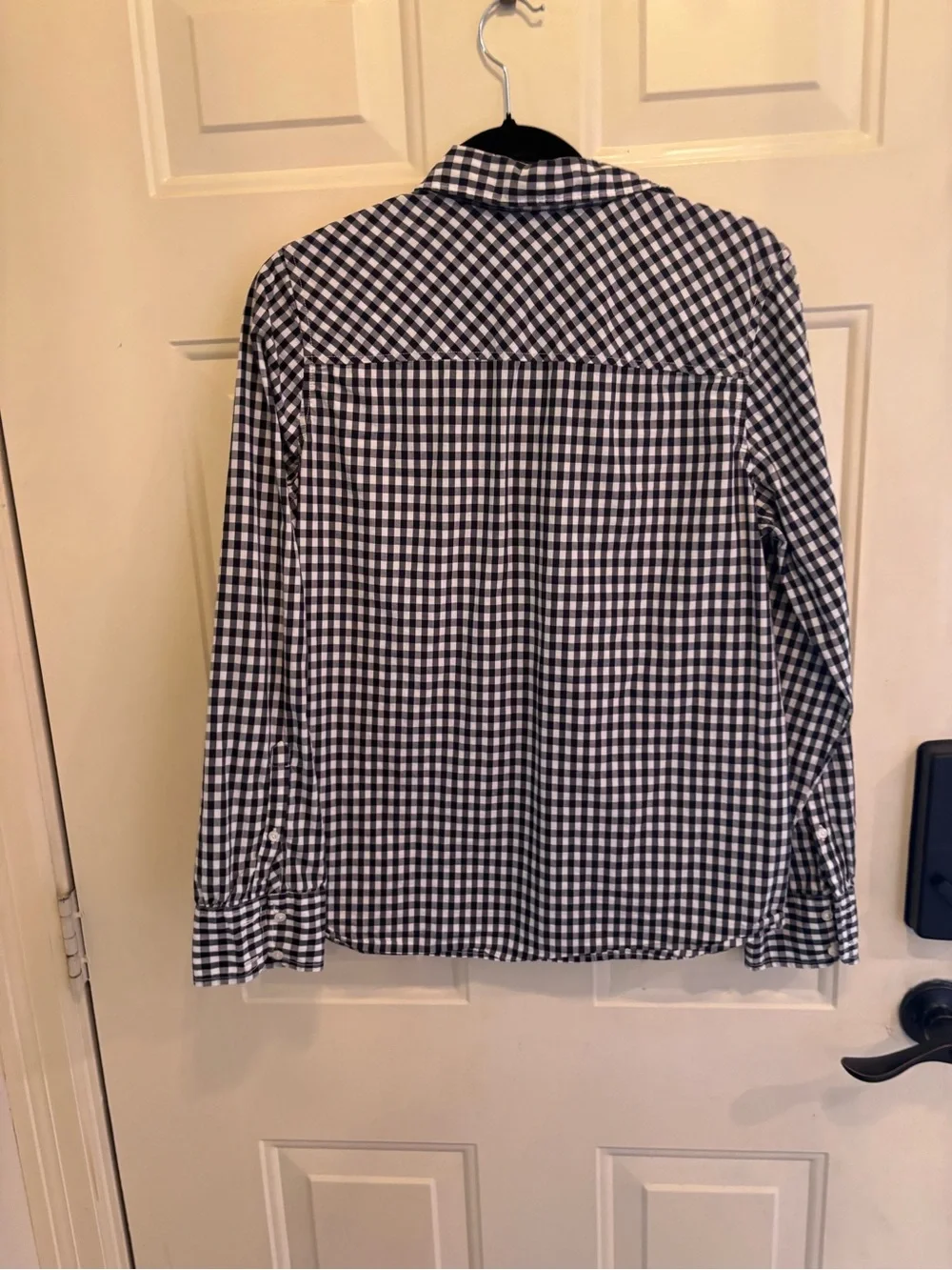 J. Crew Black & White Gingham Button-Down Shirt